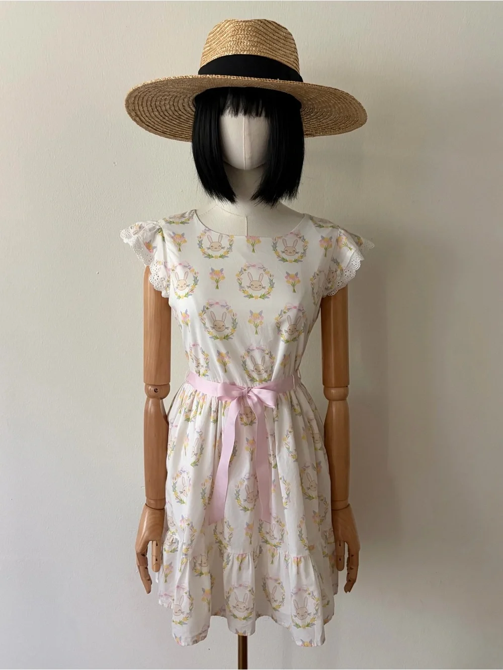 The Children's Place Easter Bunny Floral Ribbon Dress Size 16 Girls/Teens